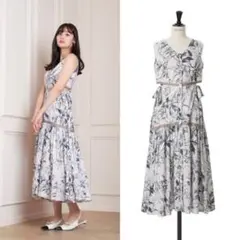 Herlipto Floral Cut-Out Long Dress