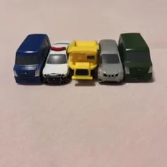 ミニカーセット 5台 パトカー ダンプカー SUV バン