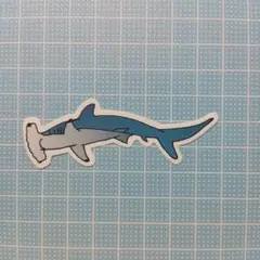 F サメ　ハンマーヘッドシャーク　Shark　防水ステッカー　ステッカー　シール
