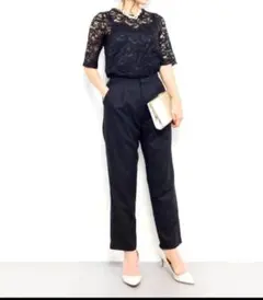 破格★美品週末限定値下げ★GIRL 黒 レース トップスとパンツセットアップ