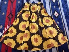 ベビー服　ワンピース　花柄　ひまわり　サイズ90