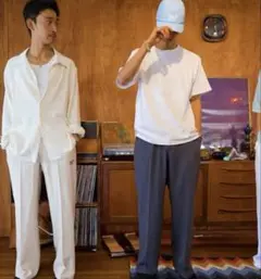 feels LINEN SLACKS BEIGE 上杉柊平 feels LINEN SLACKS BEIGE 上杉柊平 - メルカリ