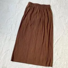 テラウェアエミュー ロング プリーツスカート L ウエストゴム ポケット 人気