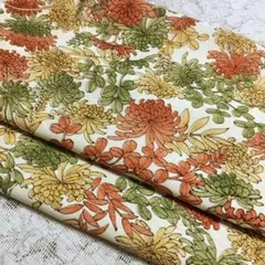 化繊混の小紋のお着物解き布（3-556）
