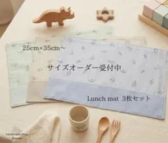 ランチョンマット ランチマット 恐竜 シンプル 25×35 入園入学 男女兼用