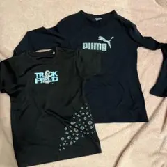 PUMA 長袖　ASICS 半袖　Tシャツ 黒
