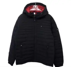 新品トミーヒルフィガー 耐水耐風ストレッチ中綿 ジャケットUS L(日本XL)黒
