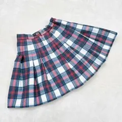 レピピアルマリオ キッズ プリーツスカート ポリエステル ミニ丈 チェック柄