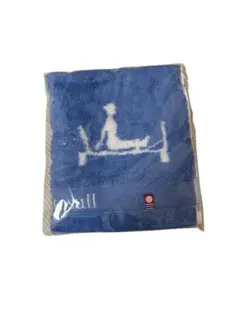 【新品】青色 フェイスタオル 運動シルエット