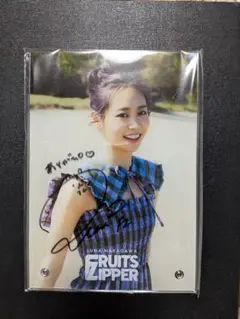 FRUITS ZIPPER 　全員サイン　アクリルパネル FRUITS ZIPPER 仲川 瑠夏 直筆サイン入りアクリルパネル