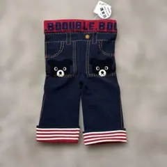 【新品】DOUBLE.B ダブルビー⭐️デニム風 パンツ クマ