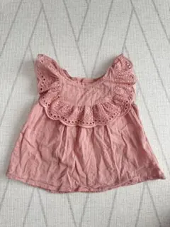 petit main フリル付きシャツ 90cm ピンク