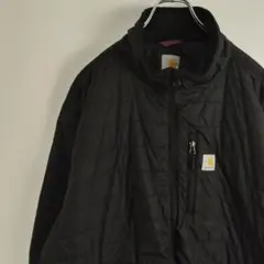 ブレスレス 古着Carharttナイロンジャケット短丈身幅広ドローコード carhartt カーハート ナイロンジャケット 刺繍ロゴ 企業ロゴ