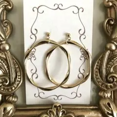 No.6012　ステンレス ピアス　ゴールド　ハンドメイド　イヤリング 変更無料