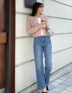 岡部あゆみさんコラボ　ワイドストレートデニム M