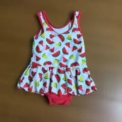 フルーツ柄フリル付きベビー水着