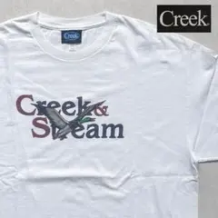 20s Creek クリーク XL Tシャツ カルガモ 白 フィッシング 古着のサムネイル