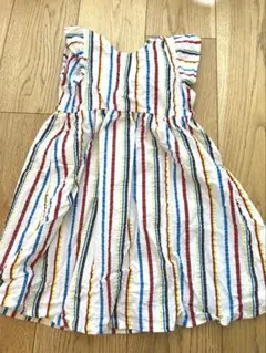 ストライプ ノースリーブ ワンピース 110㎝