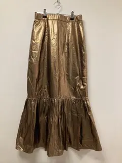 style zampa for the holidays メタリックスカート☆
