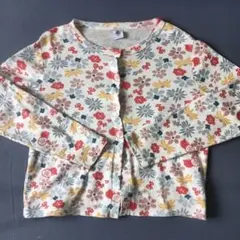 プチバトー　花柄カーディガン 140cm 長袖