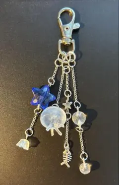 青クラゲキーホルダー