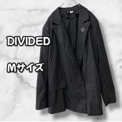 N0399　ダブルジャケット　ピンストライプ　ハート刺繍入り　M