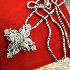 K18 ダイヤ D0.95ct クロス トップ 5.7g ネックレス 750