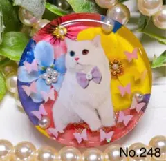 ひなた様お取置きです。✨感謝価格✨レジンヘアゴム しろねこNo.248