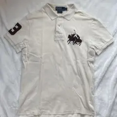 Ralph Lauren ポロシャツ ベージュ 茶色 ダブルポニー