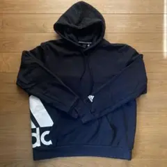 【アディダス】フード付きパーカー メンズS ブラック