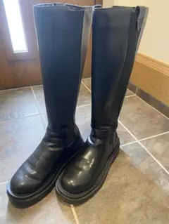 ブラック　ロングブーツ レディース