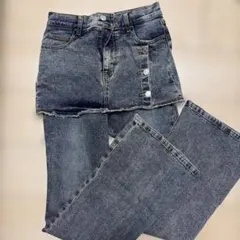 SLY レイヤードフレアデニム