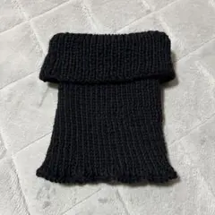 黒のニットネックウォーマー　ハンドメイド