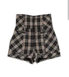 andmary Ribbon check mini pants brown - メルカリ