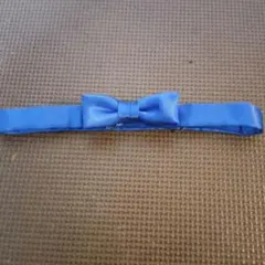 蝶ネクタイ　キッズ　青　サテン　発表会