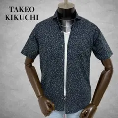 TAKEO KIKUCHI 半袖シャツ　総柄シャツ　トップス　高級感のサムネイル