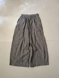 お値下げ　コンジェペイエ　リネン入　ギンガム　イージー　パンツ　ガウチヨ風