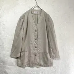 Calvin Klein/ノーカラージャケット/9/麻100% オンワードのサムネイル