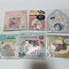 【中古】使いかけフレークシール　Disneyなど