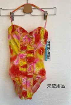 ホルダーネック　ワンピース水着オレンジM ⑭　未使用タグ付き