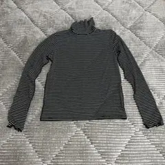 ジーユー　ソフトリブタートルネック　長袖トップス　サイズM カラー黒