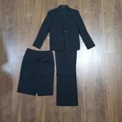 COMME CA DU MODE　コムサ ブラックスカートパンツスーツ3点セット