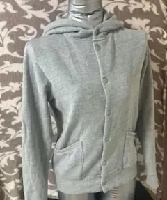 グレー フード付き パーカー