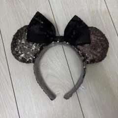 ミニー黒スパンコールカチューシャ