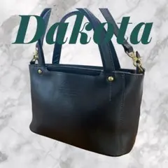 Dakota ダコタ 2way ショルダー レザー ブラック　ロゴ型押し y2kのサムネイル