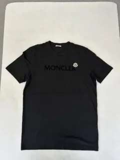美品】モンクレール tシャツ センターロゴ 22-23ss 黒 M 国内正規品 