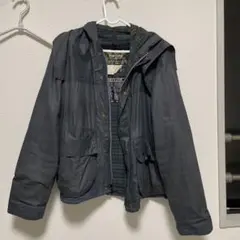 ダークグレー フード付き ミリタリージャケット