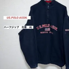 ポロアッスン　ハーフジップ　スウェット　古着