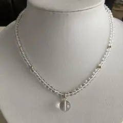 水晶風ネックレス クリスタル ゴールドパーツのサムネイル