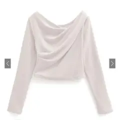 新品グレイル　ドレープカシュクールトップス　ホワイト